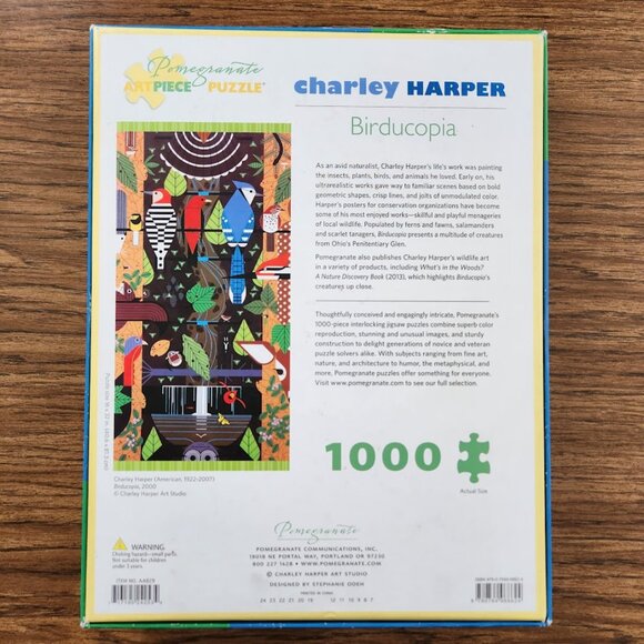Charley Harper 1000 Piece Jigsaw Puzzle Birducopia Birds Jigsaw Puzzle Bird Blue - Picture 4 of 16